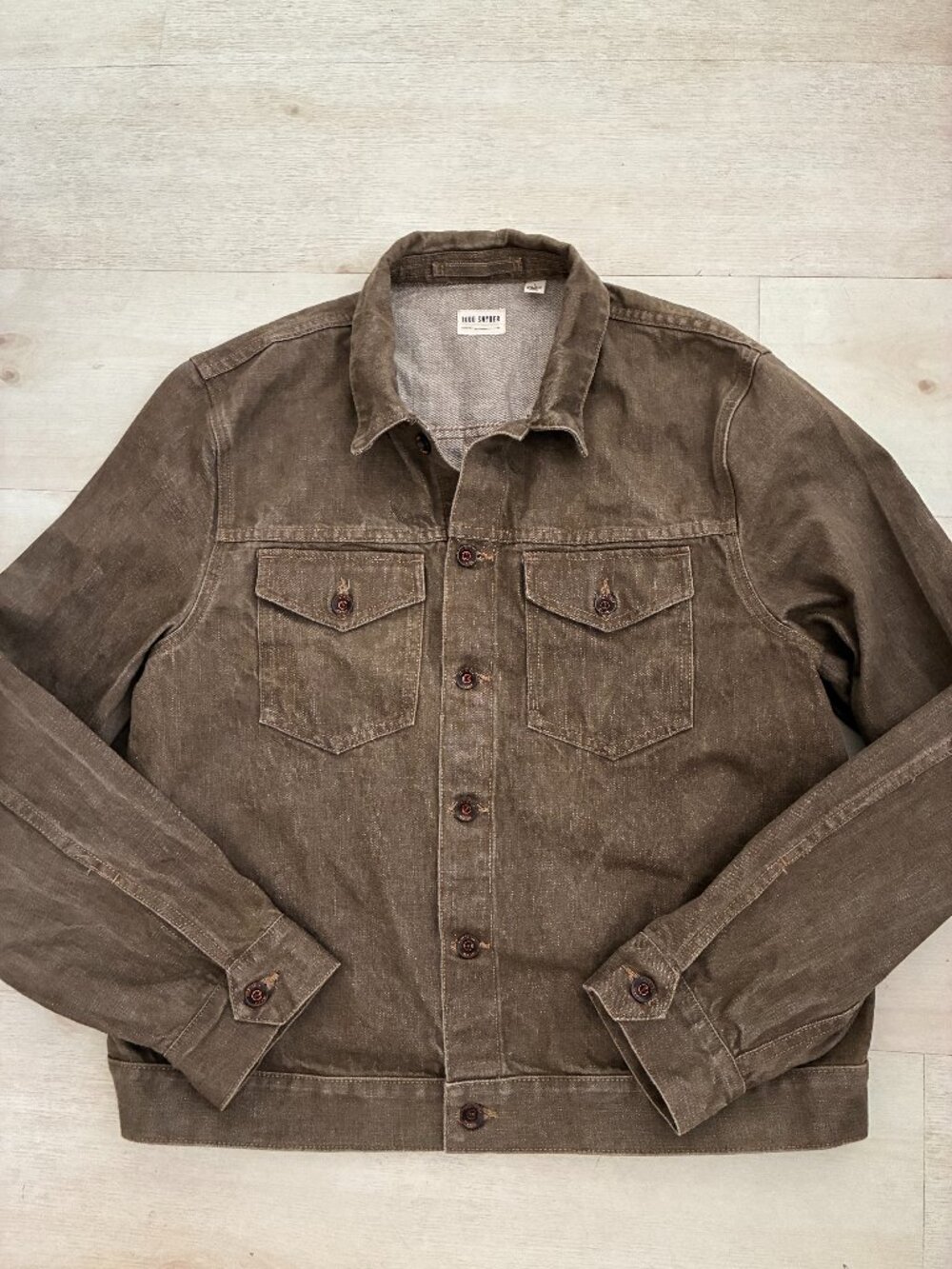 Todd Snyder x Legent Bourbon Selvedge Denim Jacket Brown Whiskey Men's Large USA